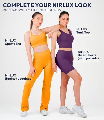 Nirlon U Tank Top Sports Bra - Nirlux Womens Tops & Sports Bras for Women - Light Cups, Scoop Neck Workout Tops for Women in Saudi Arabia