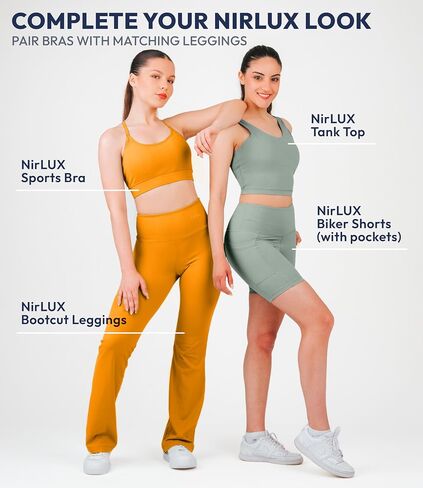 Nirlon U Tank Top Sports Bra - Nirlux Womens Tops & Sports Bras for Women - Light Cups, Scoop Neck Workout Tops for Women in Saudi Arabia