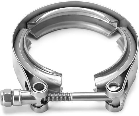 4 Inch V Band Clamp,Male Female 304 Stainless Steel Quick Release Flange Exhaust Clamp, V-Band for Pickup Truck Turbo Downpipe Exchange Exhaust Systems, Car Accessories in Kuwait