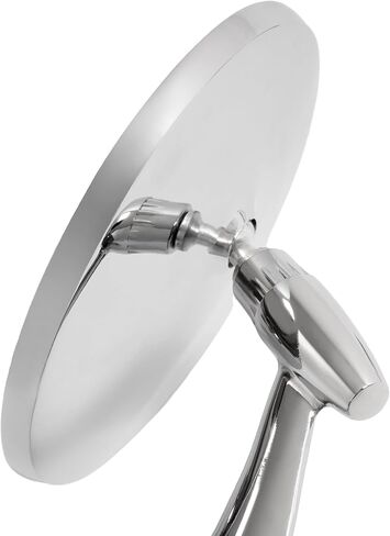 HECASA Side Mirrors Chrome Round Outside Ribbed Base Compatible with 1963 1964 1965 Chevy Chevelle Impala Nova Corvair El Camino Pair Rearview Mirrors in Saudi Arabia
