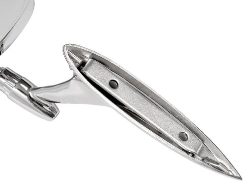 HECASA Side Mirrors Chrome Round Outside Ribbed Base Compatible with 1963 1964 1965 Chevy Chevelle Impala Nova Corvair El Camino Pair Rearview Mirrors in Saudi Arabia