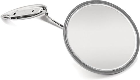 HECASA Side Mirrors Chrome Round Outside Ribbed Base Compatible with 1963 1964 1965 Chevy Chevelle Impala Nova Corvair El Camino Pair Rearview Mirrors in Saudi Arabia