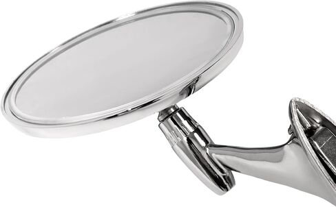 HECASA Side Mirrors Chrome Round Outside Ribbed Base Compatible with 1963 1964 1965 Chevy Chevelle Impala Nova Corvair El Camino Pair Rearview Mirrors in Saudi Arabia