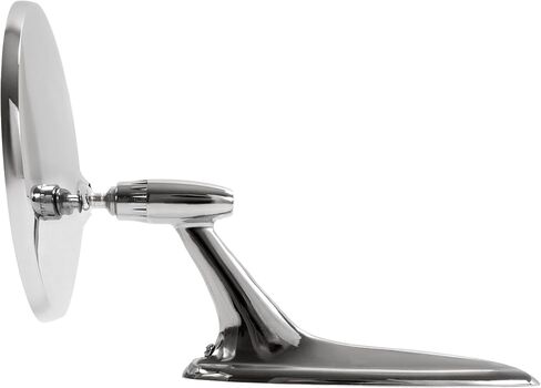 HECASA Side Mirrors Chrome Round Outside Ribbed Base Compatible with 1963 1964 1965 Chevy Chevelle Impala Nova Corvair El Camino Pair Rearview Mirrors in Saudi Arabia