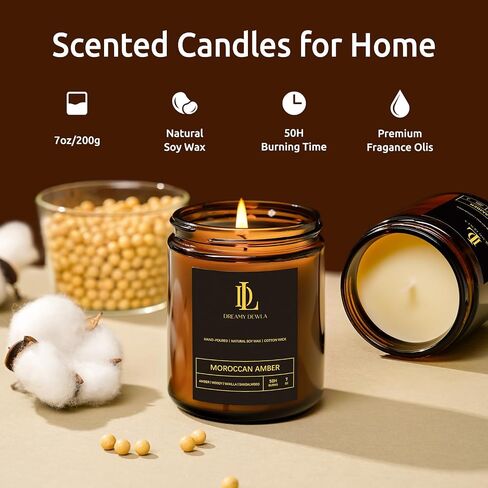 Fresh Coffee Candles, Coffee Scented Candle, Natural Soy Candles for Home Scented, Long Lasting with 50 Hour Burn Time, Gifts for Men Women in Saudi Arabia