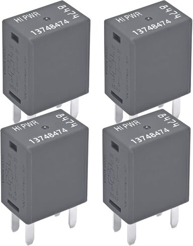 Automotive Relay 13748474 8774 (Pack of 4) - 12V 4-Pin SPDT Automotive Relay - Replace 68083380AA 12088567 in Saudi Arabia