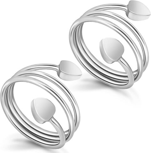 حلقات النحاس للنساء ، حلقات مغناطيسية للتصريف اللمفاوي مع 3500 مغناطيس غاوس ، حلقة التخلص من السموم المغناطيسية 100 ٪ هدية مجوهرات النحاس النقي (2 أجهزة الكمبيوتر الذهب الوردية) in Kuwait