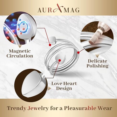 حلقات النحاس للنساء ، حلقات مغناطيسية للتصريف اللمفاوي مع 3500 مغناطيس غاوس ، حلقة التخلص من السموم المغناطيسية 100 ٪ هدية مجوهرات النحاس النقي (2 أجهزة الكمبيوتر الذهب الوردية) in Kuwait