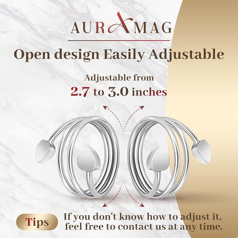 حلقات النحاس للنساء ، حلقات مغناطيسية للتصريف اللمفاوي مع 3500 مغناطيس غاوس ، حلقة التخلص من السموم المغناطيسية 100 ٪ هدية مجوهرات النحاس النقي (2 أجهزة الكمبيوتر الذهب الوردية) in Kuwait