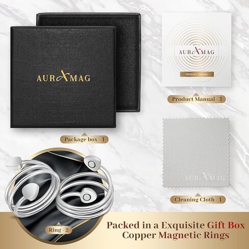 حلقات النحاس للنساء ، حلقات مغناطيسية للتصريف اللمفاوي مع 3500 مغناطيس غاوس ، حلقة التخلص من السموم المغناطيسية 100 ٪ هدية مجوهرات النحاس النقي (2 أجهزة الكمبيوتر الذهب الوردية) in Kuwait