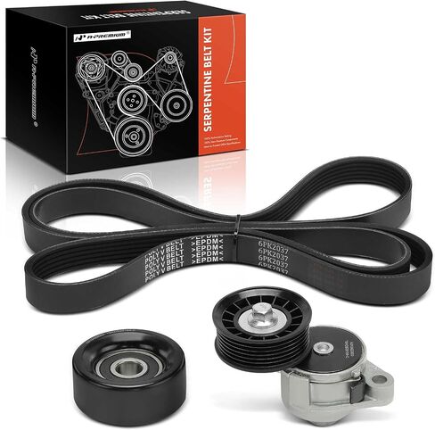 A-Premium Engine Serpentine Belt Drive Kit مع توتر وكرات العاطل المتوافقة مع شيفروليه كورفيت 1997 1998 2002 2004 ، 5.7L ، مجموعة 3-PC in Kuwait