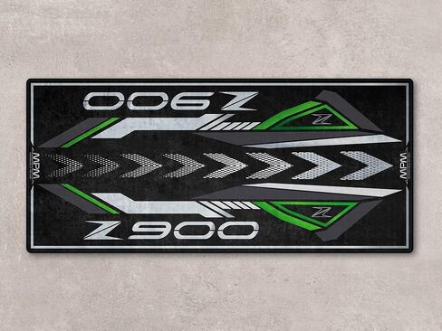 Parking Mat for Z900 Series Motorcycle Models, Display Pit Mat, Non-Slip Garage and Showroom Floor Rug (Metallic Spark Black - Matte Dark Gray, Size 1 : 86.6 x 39.4/220 x 100 cm) in Kuwait