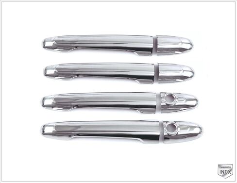 MELEXI Chrome Mirror Cover 2 PCS + Door Handle Cover 4 Door S.Steel Compatible with Sprinter 2500 2010 to 2018 in Saudi Arabia