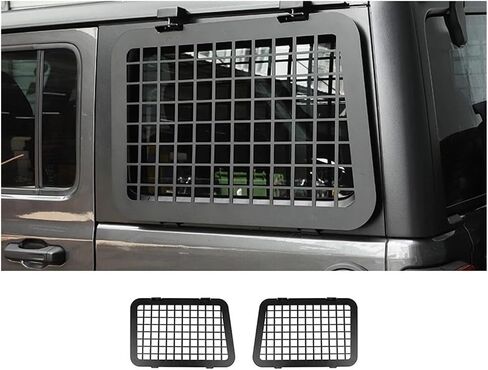Car Rear Door Window Glass Armor Protective Decoration Frames Cover Compatible For Jeep Wrangler JL 2018-2022 Exterior Accessories in Saudi Arabia