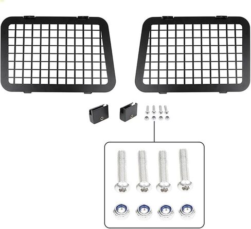 Car Rear Door Window Glass Armor Protective Decoration Frames Cover Compatible For Jeep Wrangler JL 2018-2022 Exterior Accessories in Saudi Arabia