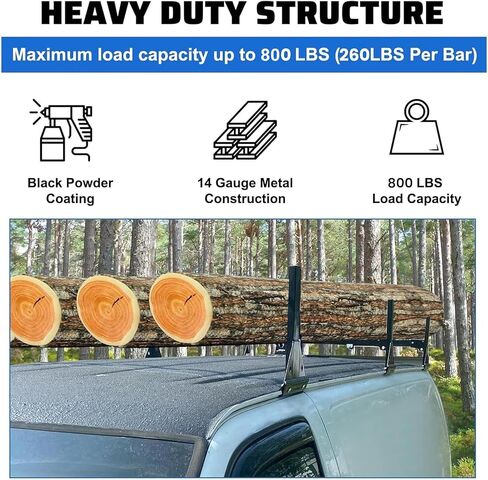 ECOTRIC 59in Roof Racks Compatible with 1996-Up Chevy Express 1500/2500/3500, 850 LBS Capacity, 3 bar roof Ladder Rack for Van Steel White in Saudi Arabia