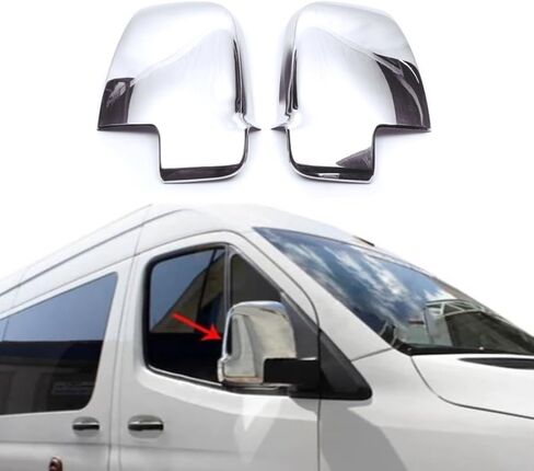 غطاء مرآة Melexi Chrome 2 PCS S.Steel متوافق مع Sprinter W907 2019 إلى 2025 in Kuwait