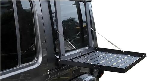 Car Rear Door Window Glass Armor Protective Frames Foldable Table Compatible For Jeep Wrangler JL 2018-2023 Exterior Accessories in Saudi Arabia