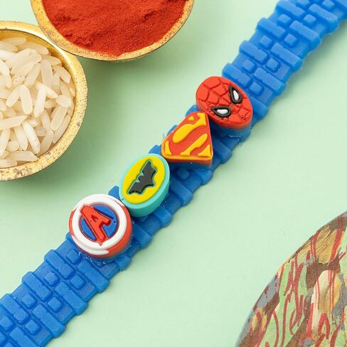 Rakhi for Brother: Rakhi for boys,rakhi for girls, handmade bracelet thread rakhi with Free Roli Chawal & Gift Card: Raksha Bandhan Gifts for Brother in Kuwait