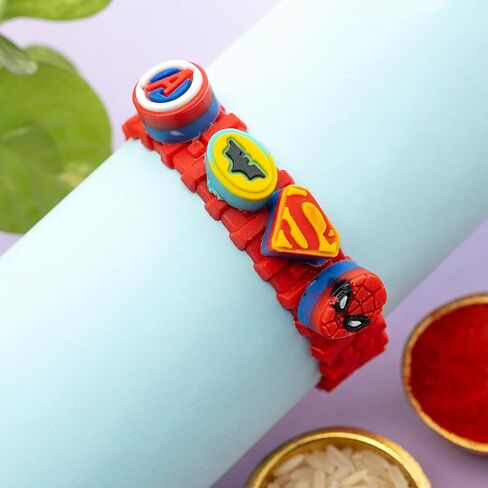 Rakhi for Brother: Rakhi for boys,rakhi for girls, handmade bracelet thread rakhi with Free Roli Chawal & Gift Card: Raksha Bandhan Gifts for Brother in Kuwait