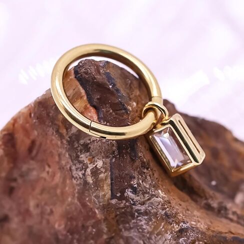 14G Hoop Clicker Belly Button Ring 316L Stefless Steel Pendant Belly Belly Rings Dual Dual in Kuwait
