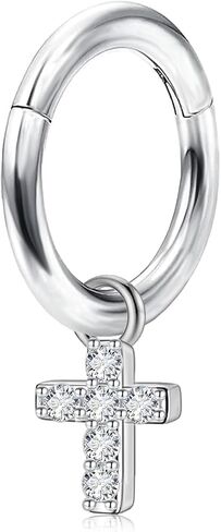 14G Hoop Clicker Belly Button Ring 316L Stefless Steel Pendant Belly Belly Rings Dual Dual in Kuwait