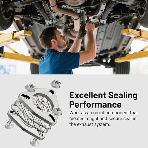 EVIL ENERGY 2.5 Inch 3 Bolt Exhaust Flange Connection Kit, Stainless Steel Exhaust Flange and Gasket Set with Bolts and Nuts, Exhaust Flanges with Flange Edge for Easier Welding, 2 PCS in Saudi Arabia