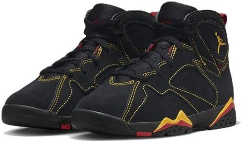 Little Kid's Jordan 7 Retro Citrus Black/Citrus-Varsity Red (DJ2778 081) - 2.5 in Saudi Arabia