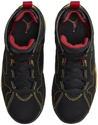 Little Kid's Jordan 7 Retro Citrus Black/Citrus-Varsity Red (DJ2778 081) - 2.5 in Saudi Arabia