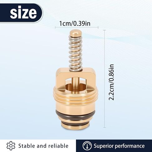 25pcs AC Schrader Valve لـ BAS03009 MT0065 59356 بديل متوافق مع Ford 4L3Z19D701A/GM 10245619/Chrysler 4882331/134A R12 Systems ، M10 BRASS AIRCOLING VALVE CORSE CORSE in Kuwait