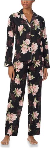 Lauren Ralph Lauren Women's Gereve Noceve Notch Twich Long Pant Pajama in Saudi Arabia