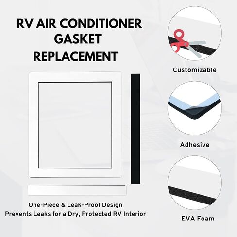 استبدال حشية مكيف الهواء RV مقاس 14 بوصة، مجموعة حشية وختم RV AC من قطعة واحدة، ختم التيار المتردد RV المقاوم للتسرب، ختم فتحة تهوية السقف RV لمروحة التهوية in Kuwait