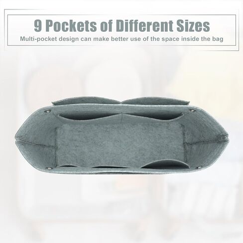 منظم محفظة إدراج ، منظم تخزين محفظة محسوس ، مقسم حقيبة يد ، إدراج حمل ، إكسسوارات حقيبة ، متوافقة مع حملات اليد ، حقائب اليد (أسود ، كبير) in Kuwait