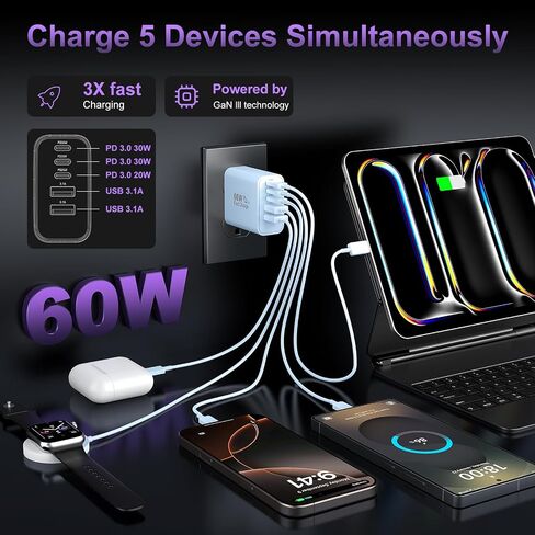 شاحن S24/S24 Ultra، شاحن فائق السرعة من النوع C، شاحن حائط PD 25W USB-C لهاتف Samsung Galaxy S24 Ultra/S24/S23/S22/ S21/S20/Note 20/Note 20 Ultra/Note 10/Note10+، شاحن من النوع C كتلة + كابل 4 قدم in Kuwait