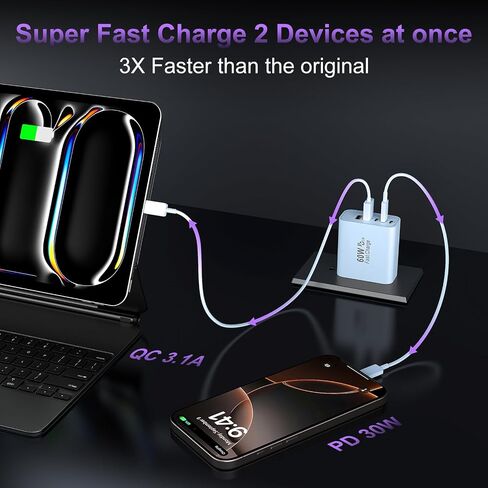 شاحن S24/S24 Ultra، شاحن فائق السرعة من النوع C، شاحن حائط PD 25W USB-C لهاتف Samsung Galaxy S24 Ultra/S24/S23/S22/ S21/S20/Note 20/Note 20 Ultra/Note 10/Note10+، شاحن من النوع C كتلة + كابل 4 قدم in Kuwait