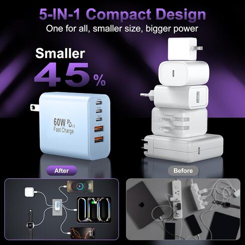 شاحن S24/S24 Ultra، شاحن فائق السرعة من النوع C، شاحن حائط PD 25W USB-C لهاتف Samsung Galaxy S24 Ultra/S24/S23/S22/ S21/S20/Note 20/Note 20 Ultra/Note 10/Note10+، شاحن من النوع C كتلة + كابل 4 قدم in Kuwait