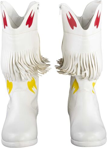 Ultimate Wrestler Warrior White Boots مع شعار Cosplay Cosplay in Saudi Arabia