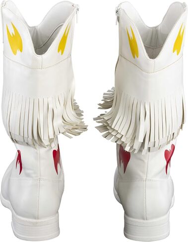 Ultimate Wrestler Warrior White Boots مع شعار Cosplay Cosplay in Saudi Arabia