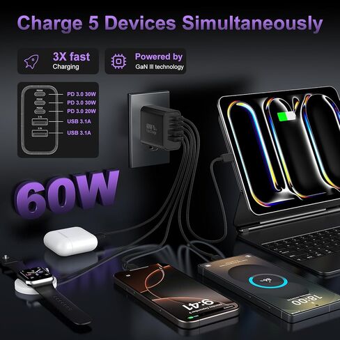 S24/S24 Ultra Charger, Super Fast Type C Charger, PD 25W USB-C Wall Charger for Samsung Galaxy S24 Ultra/S24/S23/S22/ S21/S20/Note 20/Note 20 Ultra/Note 10/Note10+, Type C Charger Block + 4-ft Cable in Kuwait