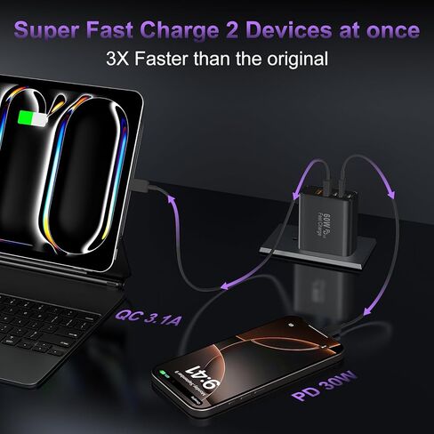 S24/S24 Ultra Charger, Super Fast Type C Charger, PD 25W USB-C Wall Charger for Samsung Galaxy S24 Ultra/S24/S23/S22/ S21/S20/Note 20/Note 20 Ultra/Note 10/Note10+, Type C Charger Block + 4-ft Cable in Kuwait