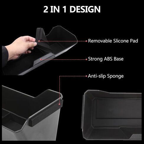 Center Console Storage Box Organizer 5 PCS for 2024-2025 Tesla Cybertruck Accessories, Behind Screen Storage Tray, Cupholder, Wireless Charger Mat and 2PCS Under Seat Storage Box in Saudi Arabia