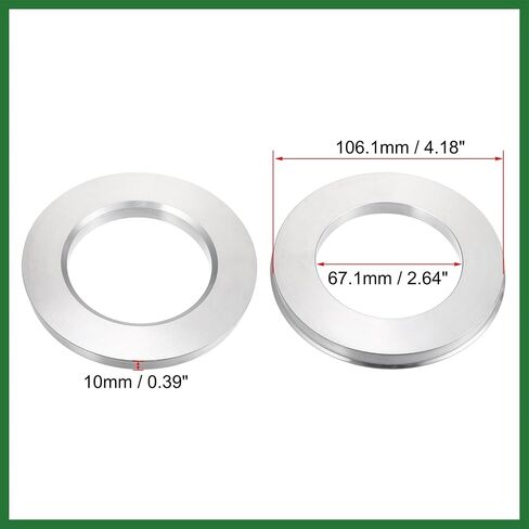 Motoforti 4pcs OD 106.1mm إلى ID 67.1mm ألومنيوم سبيكة السيارات المحور المركزي محور العجلات استبدال المركز بديل طويل الأمد in Kuwait