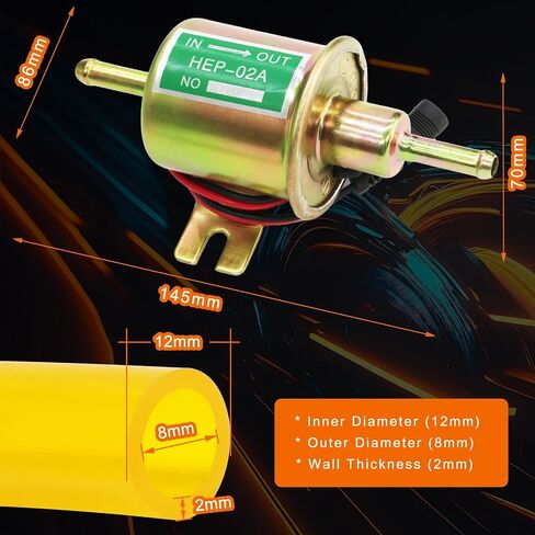 مجموعة مضخة نقل الوقود 12V Milado 12V ، مجموعة مضخة نقل البنزين ، مضخة الوقود الكهربائية مع حالة ، 30 جالون من الغاز أو الديزل في الساعة مضخة الوقود المضمونة ، رائعة للمركبات ، القوارب ، المكربن ، جزازة العشب in Kuwait