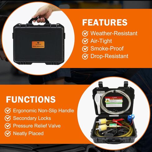 مجموعة مضخة نقل الوقود 12V Milado 12V ، مجموعة مضخة نقل البنزين ، مضخة الوقود الكهربائية مع حالة ، 30 جالون من الغاز أو الديزل في الساعة مضخة الوقود المضمونة ، رائعة للمركبات ، القوارب ، المكربن ، جزازة العشب in Kuwait