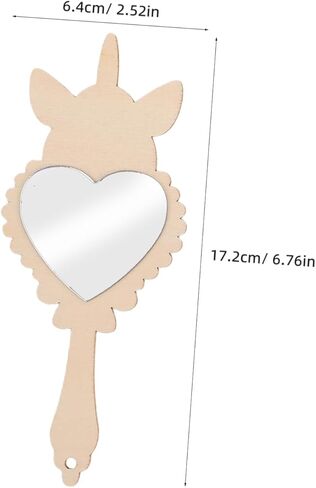 1SET Princess Mirror Craft for DIY Wooden Hand Mirror Art Attivit in Saudi Arabia