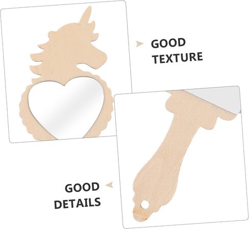 1SET Princess Mirror Craft for DIY Wooden Hand Mirror Art Attivit in Saudi Arabia