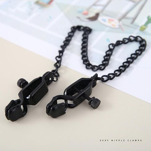 Adjustable Stainless Steel Clamps Body Chain Necklace for Women Nipple Rings Non-Piercing Body Clip for Pressure Faux Body Jewelry in Saudi Arabia