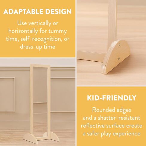 Single-Sided Bi-Directional Mirror, Kids Furniture, Natural, 1 in Saudi Arabia