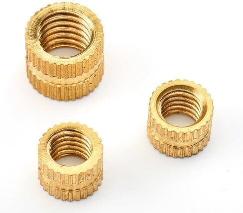 M2 M2.5 M3 M4 M5 M6 Brass Insert Nuts, Copper Knurled Thread, Embedded Nutsert for Injection Moulding by Screw Nut Hardware (A,3 mm (50 Pieces)_M3 (OD 4.5 mm)) in Kuwait