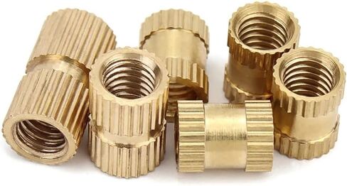 M2 M2.5 M3 M4 M5 M6 Brass Insert Nuts, Copper Knurled Thread, Embedded Nutsert for Injection Moulding by Screw Nut Hardware (A,3 mm (50 Pieces)_M3 (OD 4.5 mm)) in Kuwait
